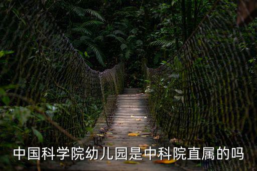 中國(guó)科學(xué)院幼兒園是中科院直屬的嗎
