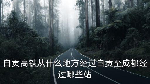 自貢高鐵從什么地方經(jīng)過(guò)自貢至成都經(jīng)過(guò)哪些站