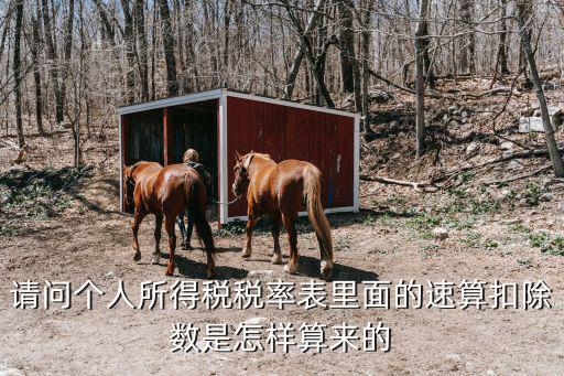 請問個人所得稅稅率表里面的速算扣除數是怎樣算來的