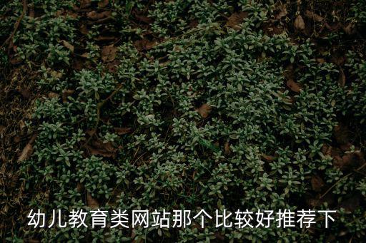 幼兒教育類網(wǎng)站那個比較好推薦下