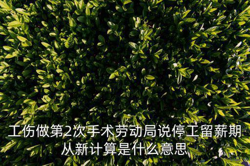 工傷做第2次手術(shù)勞動(dòng)局說(shuō)停工留薪期從新計(jì)算是什么意思