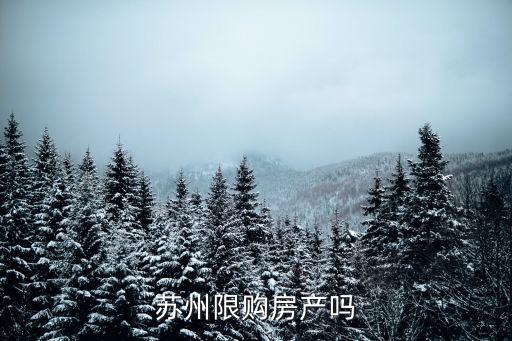 蘇州限購房產嗎