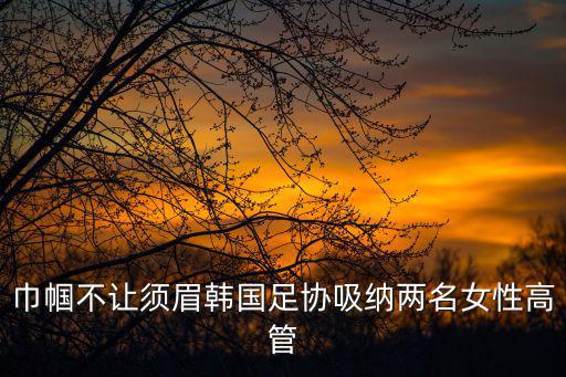 巾幗不讓須眉韓國足協吸納兩名女性高管