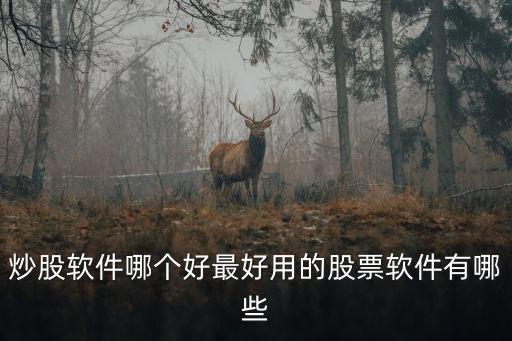 炒股軟件哪個好最好用的股票軟件有哪些