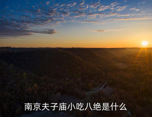 南京夫子廟小吃八絕是什么