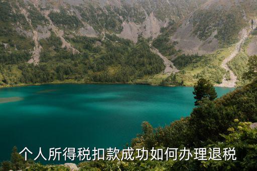 個(gè)人所得稅扣款成功如何辦理退稅