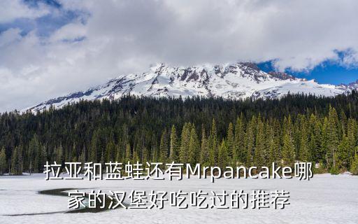 拉亞和藍(lán)蛙還有Mrpancake哪家的漢堡好吃吃過(guò)的推薦