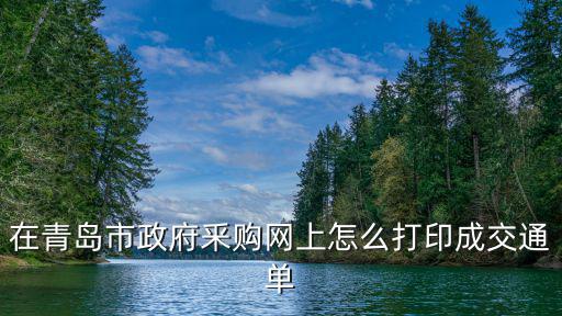成交通，在青島市政府釆購網(wǎng)上怎么打印成交通單