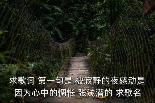 張淺潛，張淺潛幫陳綺貞作曲的一首歌叫什么