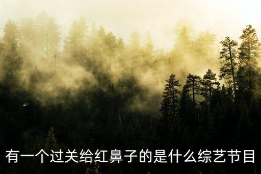 有一個過關給紅鼻子的是什么綜藝節目