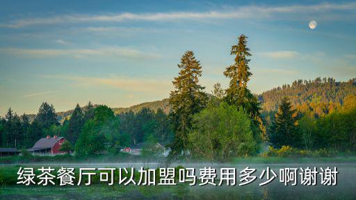 綠茶餐廳，綠茶餐廳可以加盟嗎費(fèi)用多少啊謝謝
