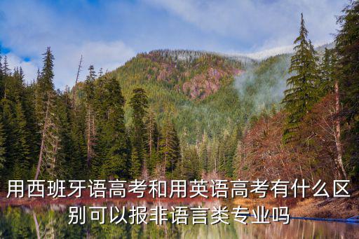 高考西班牙語，用西班牙語高考和用英語高考有什么區(qū)別可以報非語言類專業(yè)嗎
