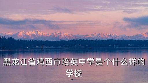 黑龍江省雞西市培英中學是個什么樣的學校