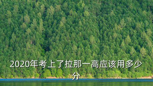 2020年考上了拉那一高應該用多少分