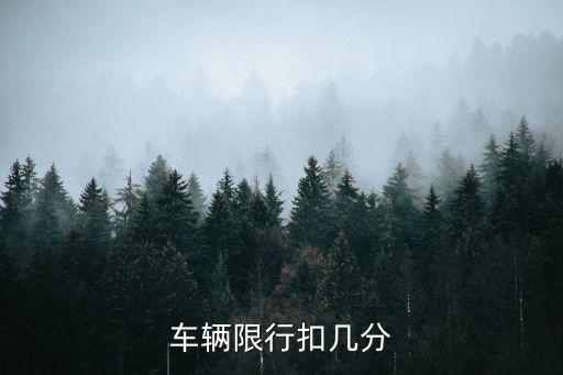 車輛限行扣幾分