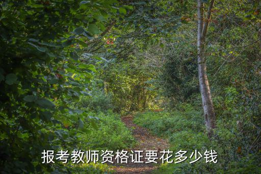報考教師資格證要花多少錢