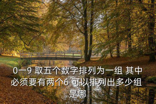 0一9 取五個數(shù)字排列為一組 其中必須要有兩個6 可以排列出多少組 是哪
