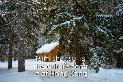 Tsim sha tsui is the chiture centre of Hong Kong