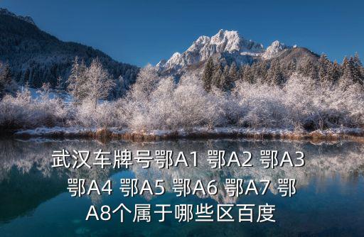 武漢車牌號鄂A1 鄂A2 鄂A3 鄂A4 鄂A5 鄂A6 鄂A7 鄂A8個屬于哪些區(qū)百度