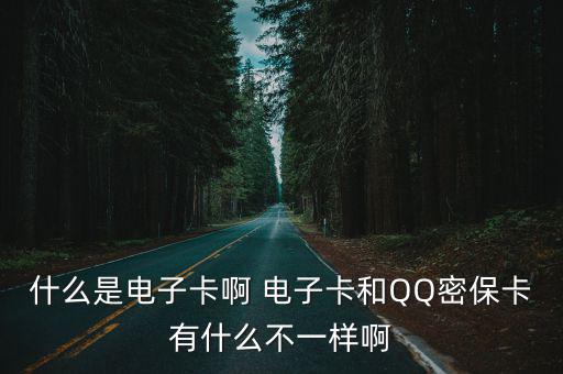電子卡，什么是電子卡啊 電子卡和QQ密保卡有什么不一樣啊