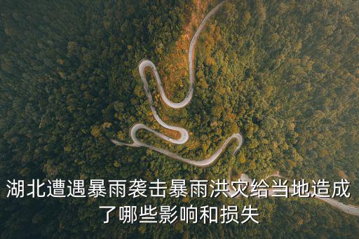 湖北遭遇暴雨襲擊暴雨洪災(zāi)給當(dāng)?shù)卦斐闪四男┯绊懞蛽p失