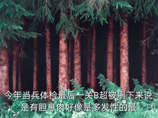 今年當兵體檢最后一關B超被刷下來說是有膽息肉好像是多發性的最