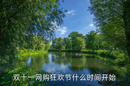 雙十一網購狂歡節什么時間開始