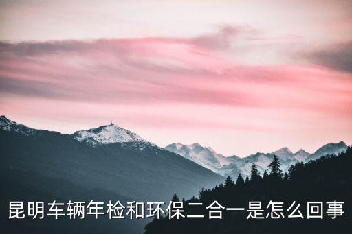 昆明車輛年檢和環保二合一是怎么回事