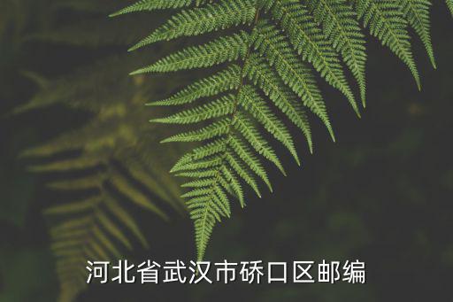 河北省武漢市硚口區郵編