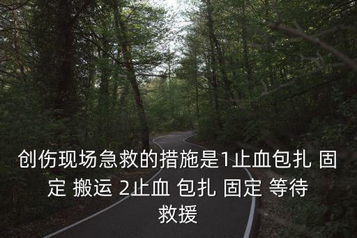 創傷現場急救的措施是1止血包扎 固定 搬運 2止血 包扎 固定 等待救援