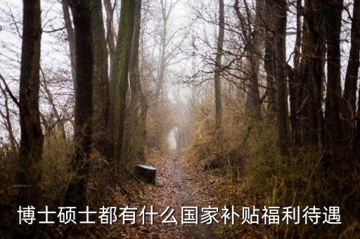 博士碩士都有什么國家補貼福利待遇