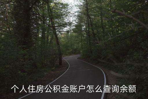 個人住房公積金賬戶怎么查詢余額