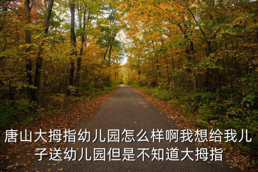 唐山大拇指幼兒園怎么樣啊我想給我兒子送幼兒園但是不知道大拇指