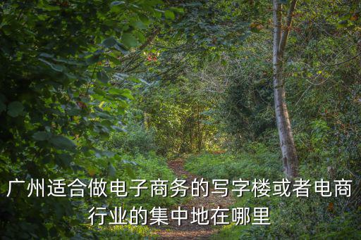 廣州適合做電子商務(wù)的寫(xiě)字樓或者電商行業(yè)的集中地在哪里