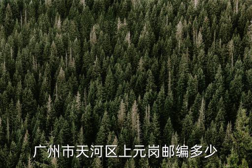 廣州市天河區上元崗郵編多少