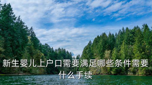新生嬰兒上戶口需要滿足哪些條件需要什么手續