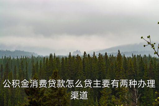 公積金消費(fèi)貸，用個(gè)人公積金能做消費(fèi)貸款嗎