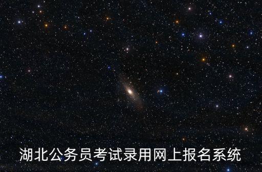 湖北公務員考試錄用網上報名系統