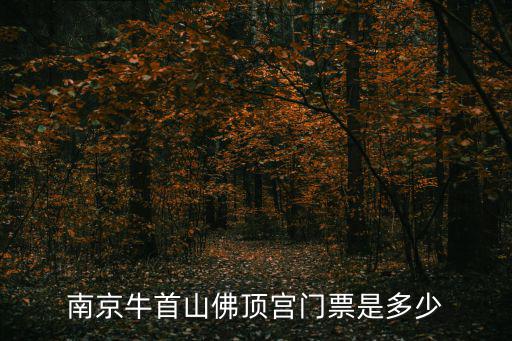 佛頂宮，南京牛首山佛頂宮門票是多少