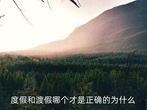 度假和渡假哪個才是正確的為什么