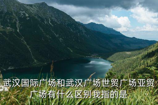 武漢國際廣場和武漢廣場世貿廣場亞貿廣場有什么區別我指的是