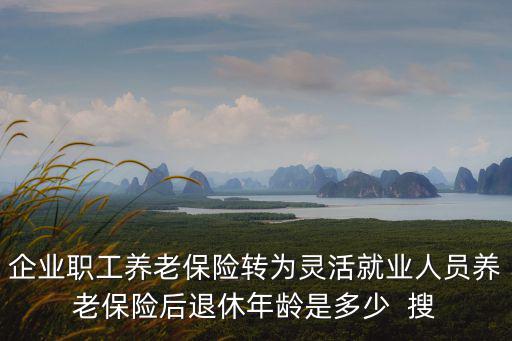 企業(yè)職工養(yǎng)老保險(xiǎn)轉(zhuǎn)為靈活就業(yè)人員養(yǎng)老保險(xiǎn)后退休年齡是多少  搜