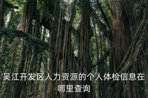 吳江開發區人力資源的個人體檢信息在哪里查詢