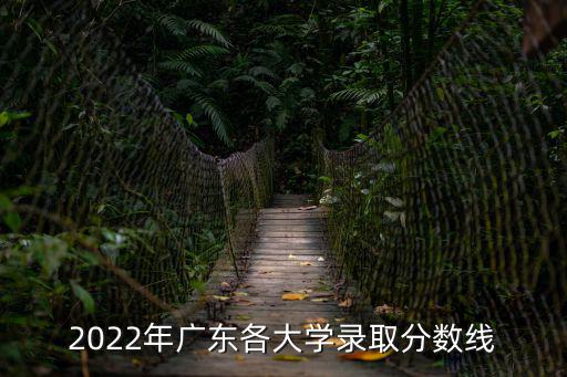 2022年廣東各大學錄取分數線