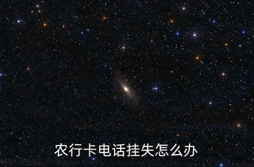 農行卡電話掛失怎么辦
