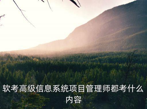 高級信息系統項目管理師，信息系統項目管理師高級報考條件是什么