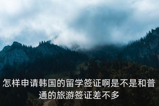 怎樣申請(qǐng)韓國(guó)的留學(xué)簽證啊是不是和普通的旅游簽證差不多