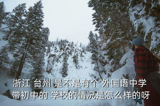 浙江 臺州 是不是有個 外國語中學 帶初中的 學校的情況是怎么樣的呀
