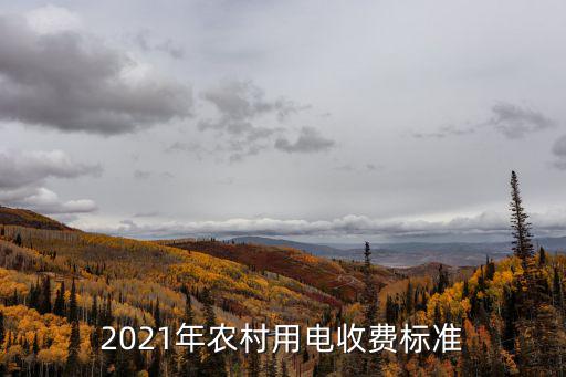 2021年農村用電收費標準