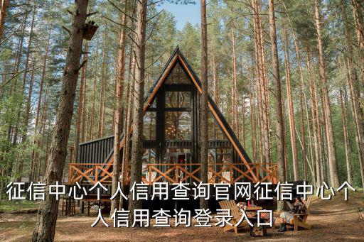 個人征信查詢官網登錄，征信中心個人信用查詢官網征信中心個人信用查詢登錄入口